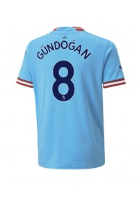Manchester City Ilkay Gundogan #8 Fotballdrakt Hjemme Klær 2022-23 Korte ermer